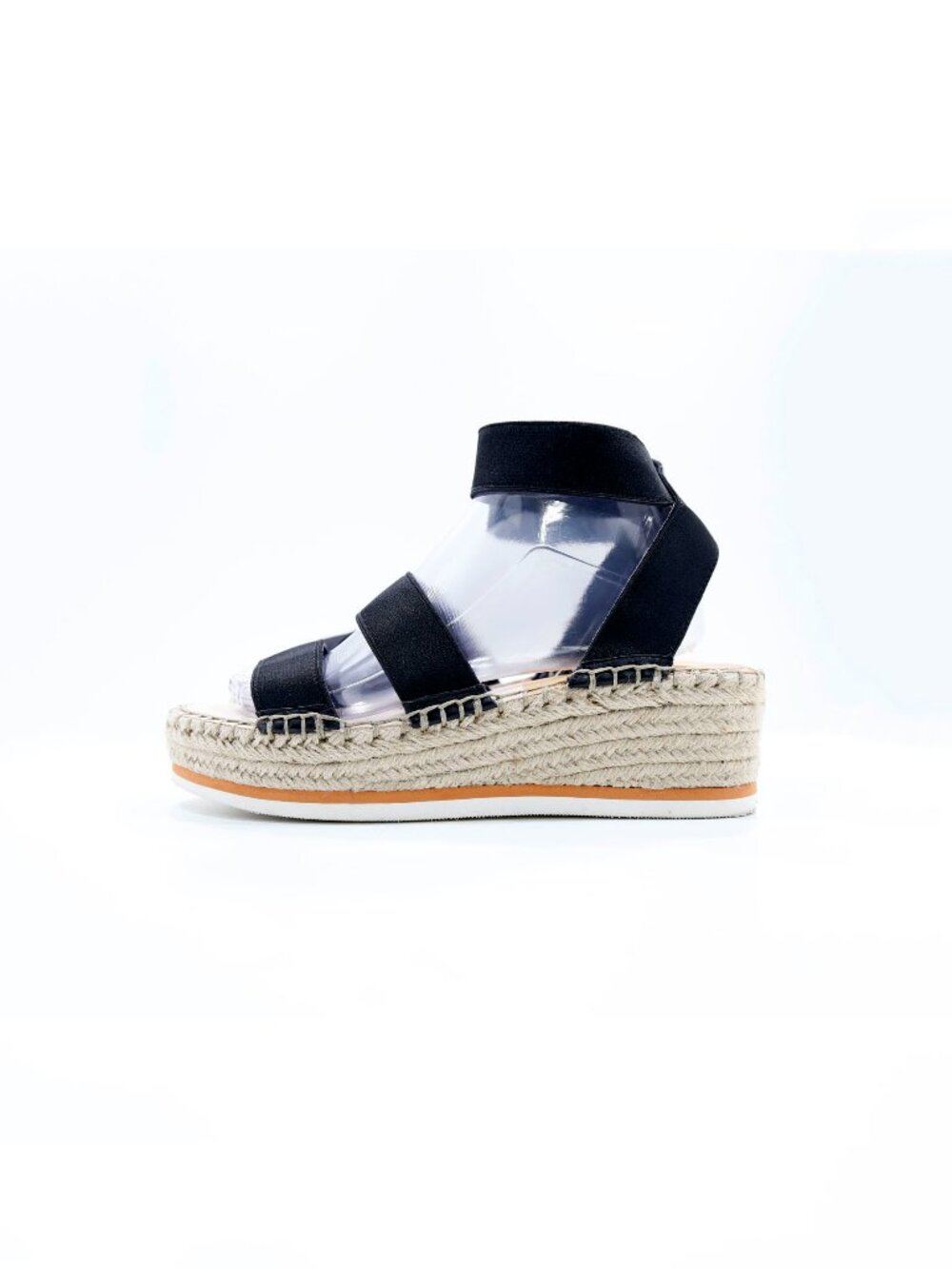Dolce Vita Lury Black Elastic 2" Platform Espadrille Sandals - 10